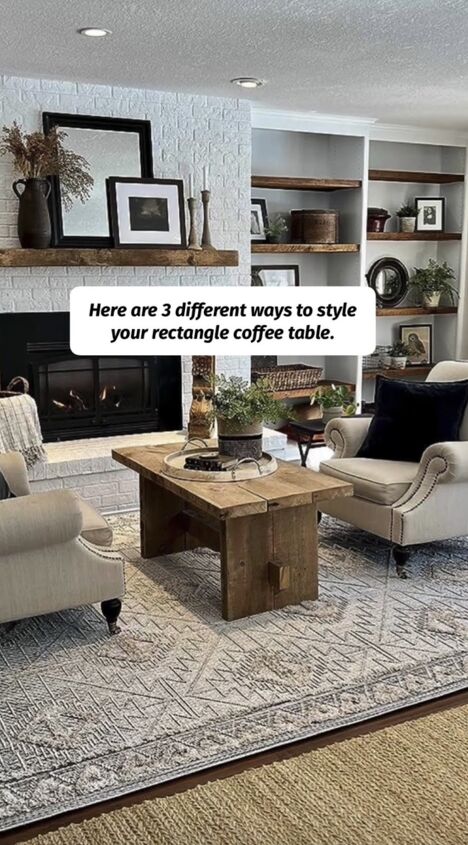 Rectangle coffee table decor