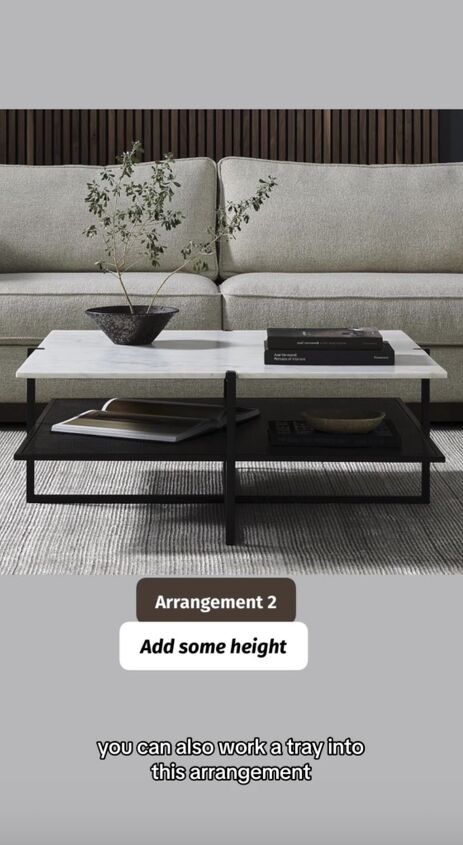 How to decorate a rectangle coffee table