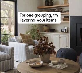 decorations for round coffee table, Layering with coffee table books