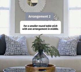 decorations for round coffee table, Simple middle arrangement for smaller tables