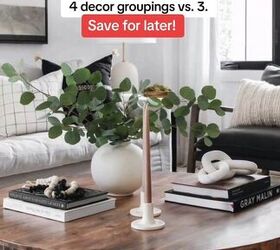 decorations for round coffee table, How to style decorations for a large round coffee table