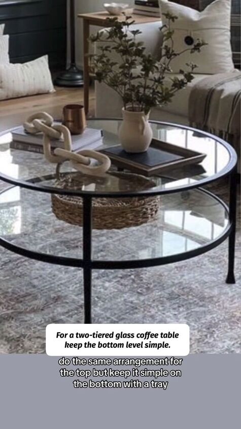 decorations for round coffee table, How to style decorations for a round coffee table