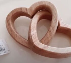 valentines day decor, Interlocking wood hearts