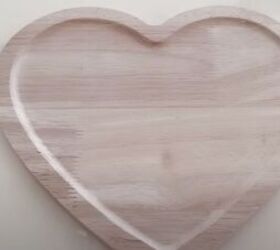 valentines day decor, Heart shaped wood plate