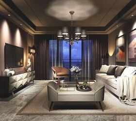 family room design, Overhead and ambient lighting 1