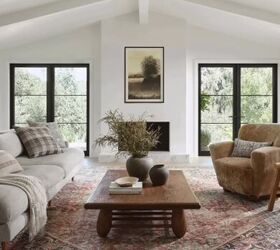 family room design, Large rug in a family room