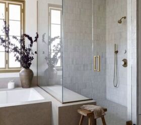 timeless design, Herringbone bathroom tile