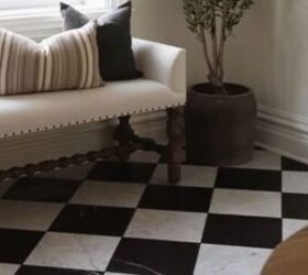 interior design trends 2024, Checkerboard tile flooring