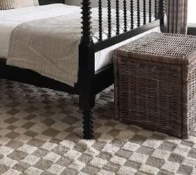 interior design trends 2024, Checkerboard rug