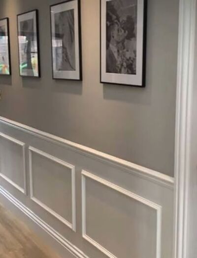 how to panel a wall, Wainscoting with a painted finish