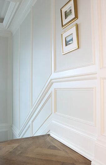 how to panel a wall, Full paneling on a staircase