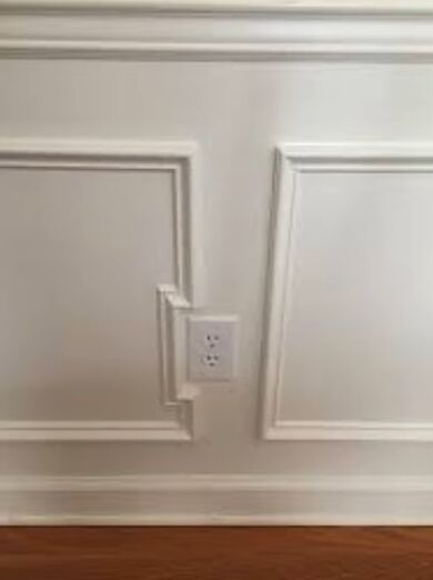 how to panel a wall, Molding around electrical outlets