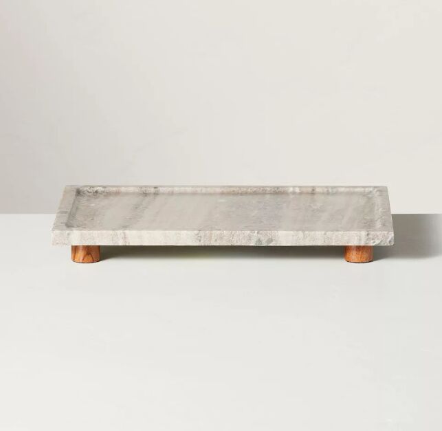 studio mcgee spring 2024, Footed marble countertop tray