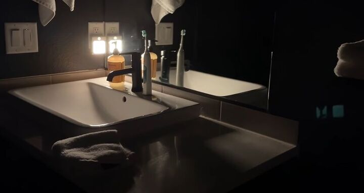 small bathroom makeover, Motion sensor lights