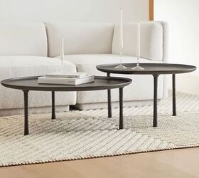 Grouping coffee tables of different sizes together