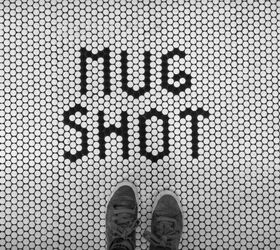tiling tips, MUG SHOT spelled out in tiles