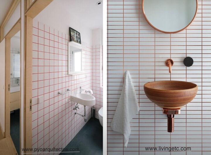 tiling tips, Colorful grout examples