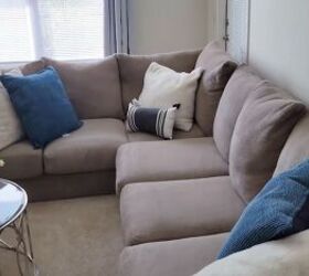 how to refresh your living room, Muted blue throw pillows