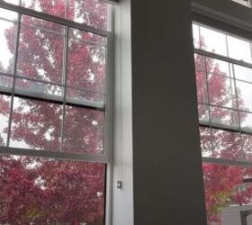 small office makeover, Windows without drapes