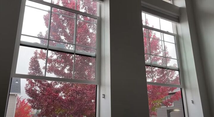 small office makeover, Windows without drapes