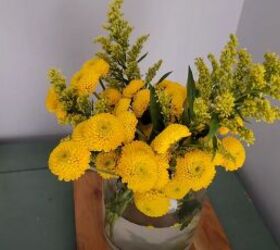 spring entryway decor, Floral arrangement with bright yellow flowers