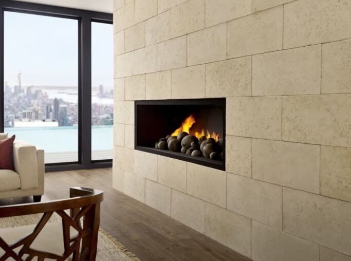 interior design materials, Stone fireplace