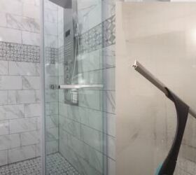 high maintenance designs, Squeegee ing the glass shower
