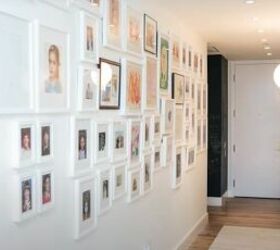 Decorating the entryway walls with family photos