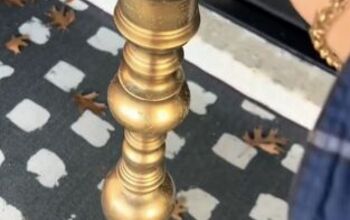 Thrifted Brass Candleholder Makeover & Styling