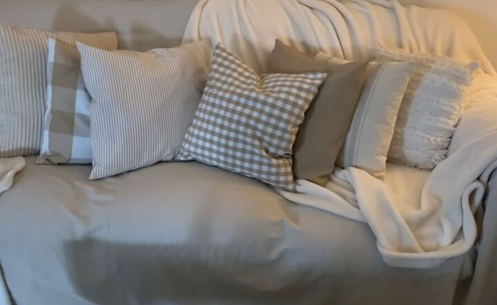 Check, striped, and plain pillowcases