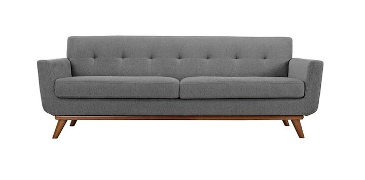 Tufted back mid-century modern sofa