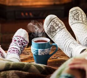 scandinavian design, Cozy socks and hot chocolate