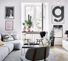 scandinavian design, Large scale artwork in a living room