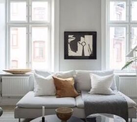 scandinavian design, Abstract artwork in a living room