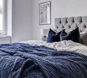 scandinavian design, Throw blanket on a bed