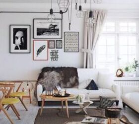 scandinavian design, Solid curtains hung to the floor