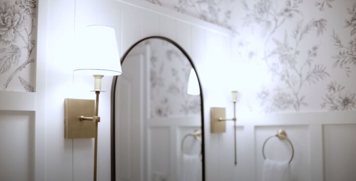 Mirror and sconces