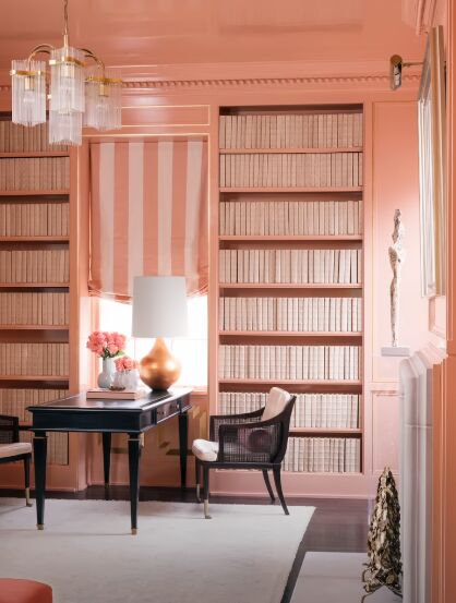 paint color selection, Peach paint on walls ceiling and molding