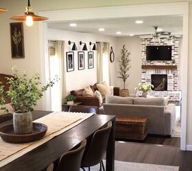 Open-plan dining and living area