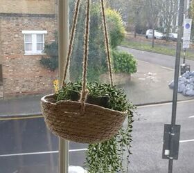 london flat, Hanging planter by the window
