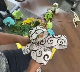 spring porch decor, Making a bow