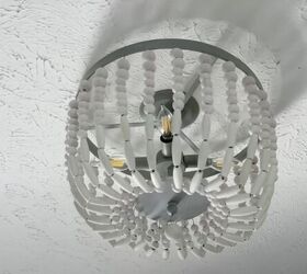 Wood bead light fixture