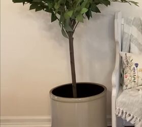 farmhouse spring decor, Tree in a vintage crock