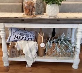 farmhouse spring decor, Spring console table