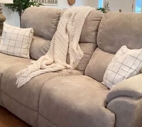 farmhouse spring decor, Comfy throw blanket over a sofa