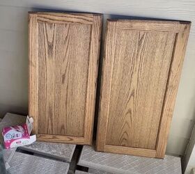 Staining the cabinet doors