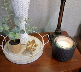 spring decorations, Decorating a side table
