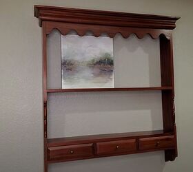 spring decorations, Wall unit shelves with wall art