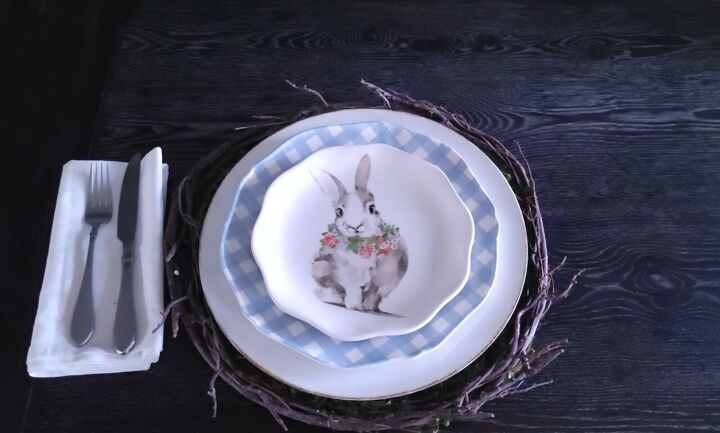 easter tablescape, Napkin with cutlery
