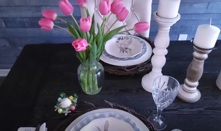 easter tablescape, Setting additional place settings